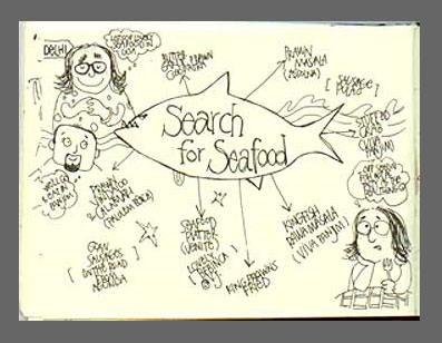 searching for seafood